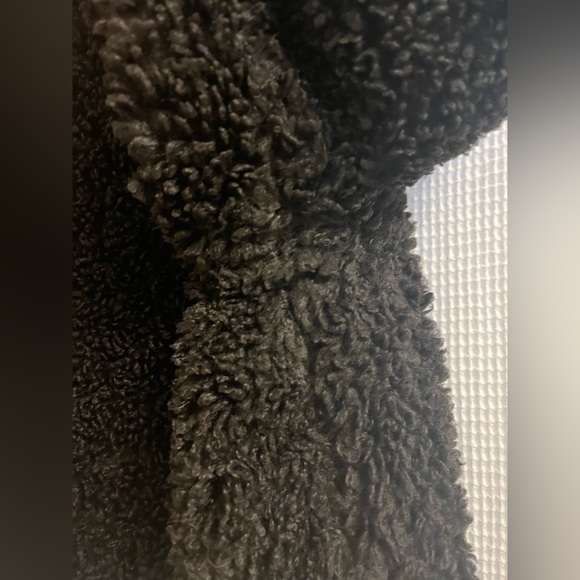 ZARA TRF Sherpa/Teddy Bomber Jacket Black Size L - Picture 10 of 16